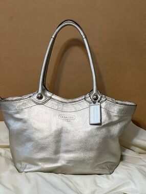 Coach Silver Metallic bag